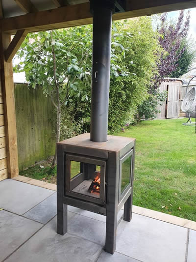 Outdoor Four Sided Wood Burning Stove