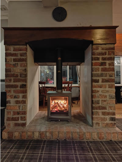 Double Sided Wood Burning Stove